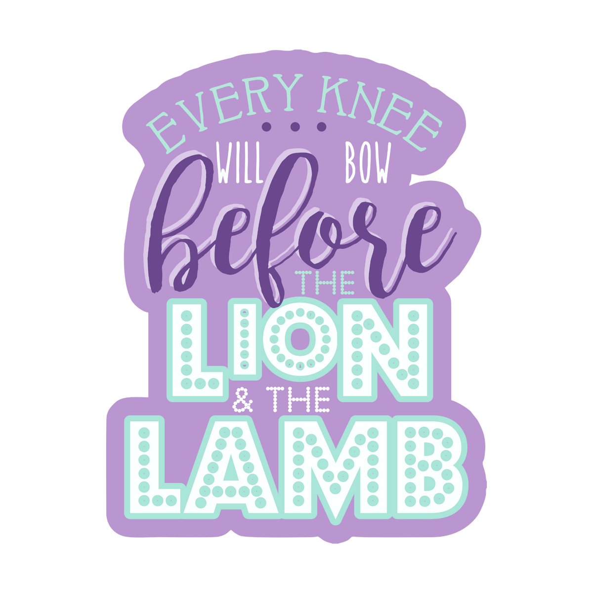 LION AND THE LAMB STICKER